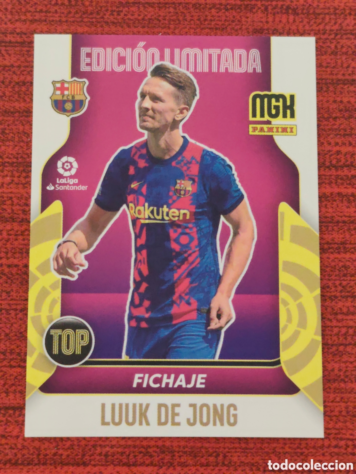 Cromos de f&uacute;tbol: EDICI&Oacute;N LIMITADA LUUK DE JONG FC BARCELONA MEGACRACKS 2021 2022