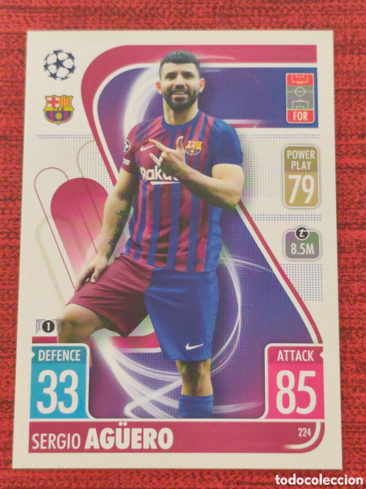 Cromos de f&uacute;tbol: 224 AG&Uuml;ERO FC BARCELONA TOPPS MATCH ATTAX UEFA CHAMPIONS LEAGUE 2021 2022