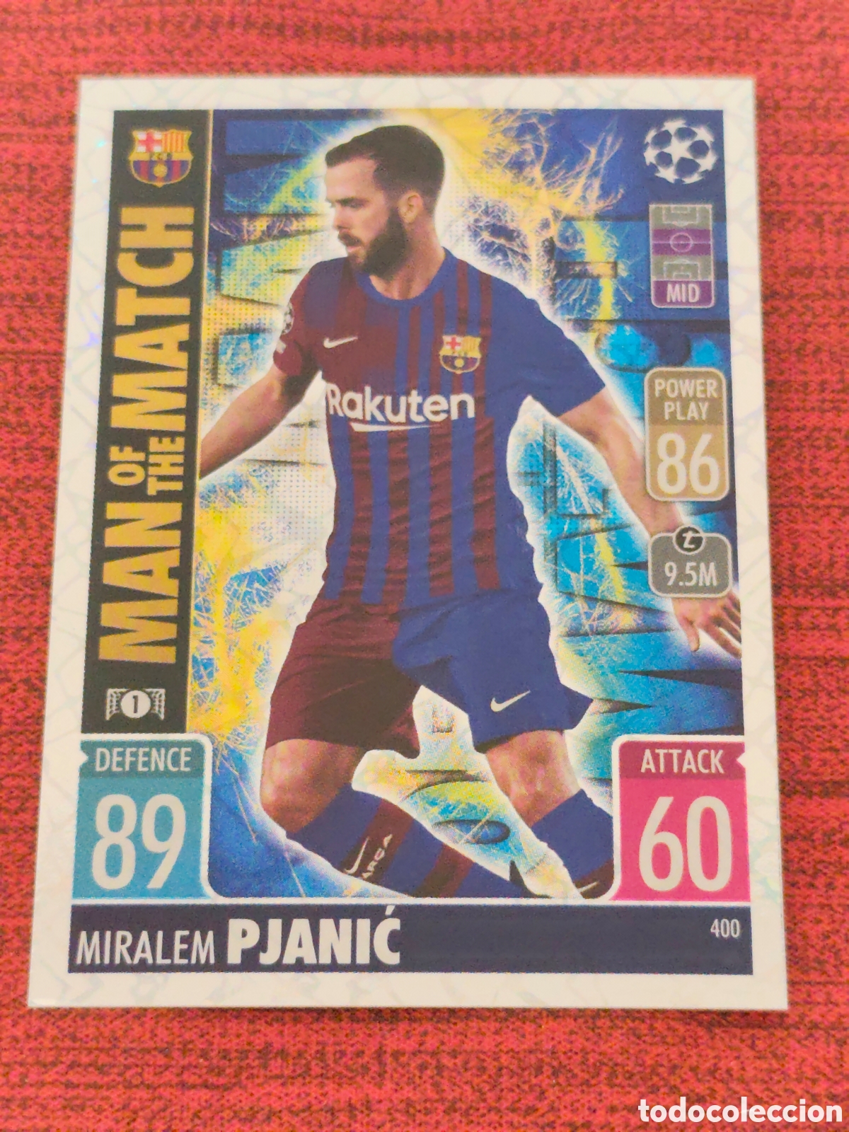 Cromos de f&uacute;tbol: MAN OF THE MATCH 400 PJANIĆ FC BARCELONA TOPPS MATCH ATTAX UEFA CHAMPIONS LEAGUE 2021 2022