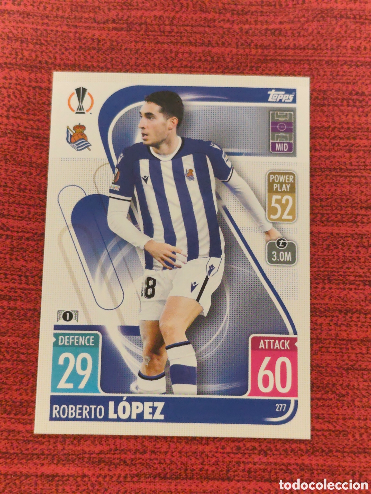 Cromos de f&uacute;tbol: 277 L&Oacute;PEZ REAL SOCIEDAD TOPPS MATCH ATTAX UEFA CHAMPIONS LEAGUE 2021 2022