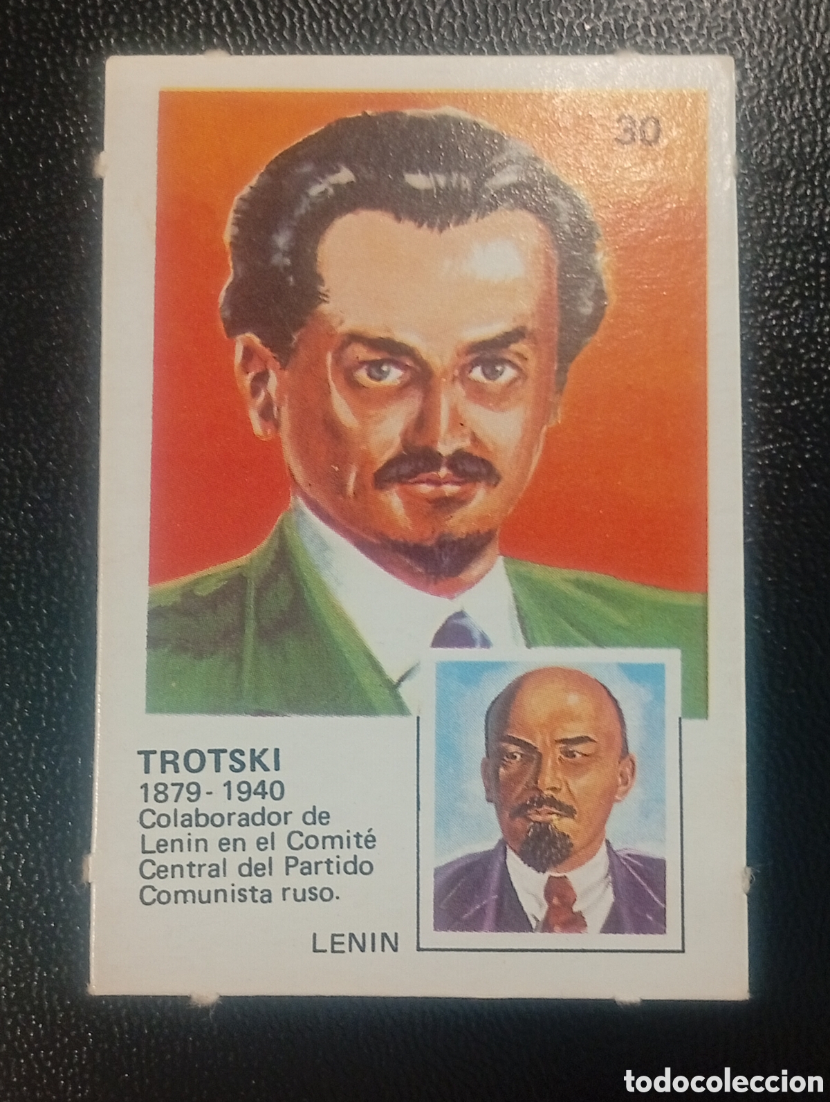 Cromos de f&uacute;tbol: 30 TROTSKI LENIN RUSIA BOLCHEVIQUE YUPICROMOS YUPI CROMOS 1977 PASTELITOS ORTIZ PAREJAS FAMOSAS