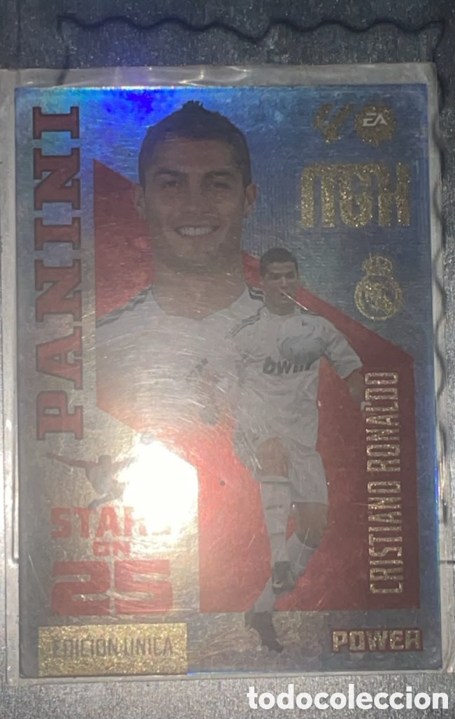 Cromos de f&uacute;tbol: Cromo Cristiano Ronaldo - Panini Stars On 25 - Edici&oacute;n &Uacute;nica - Real Madrid