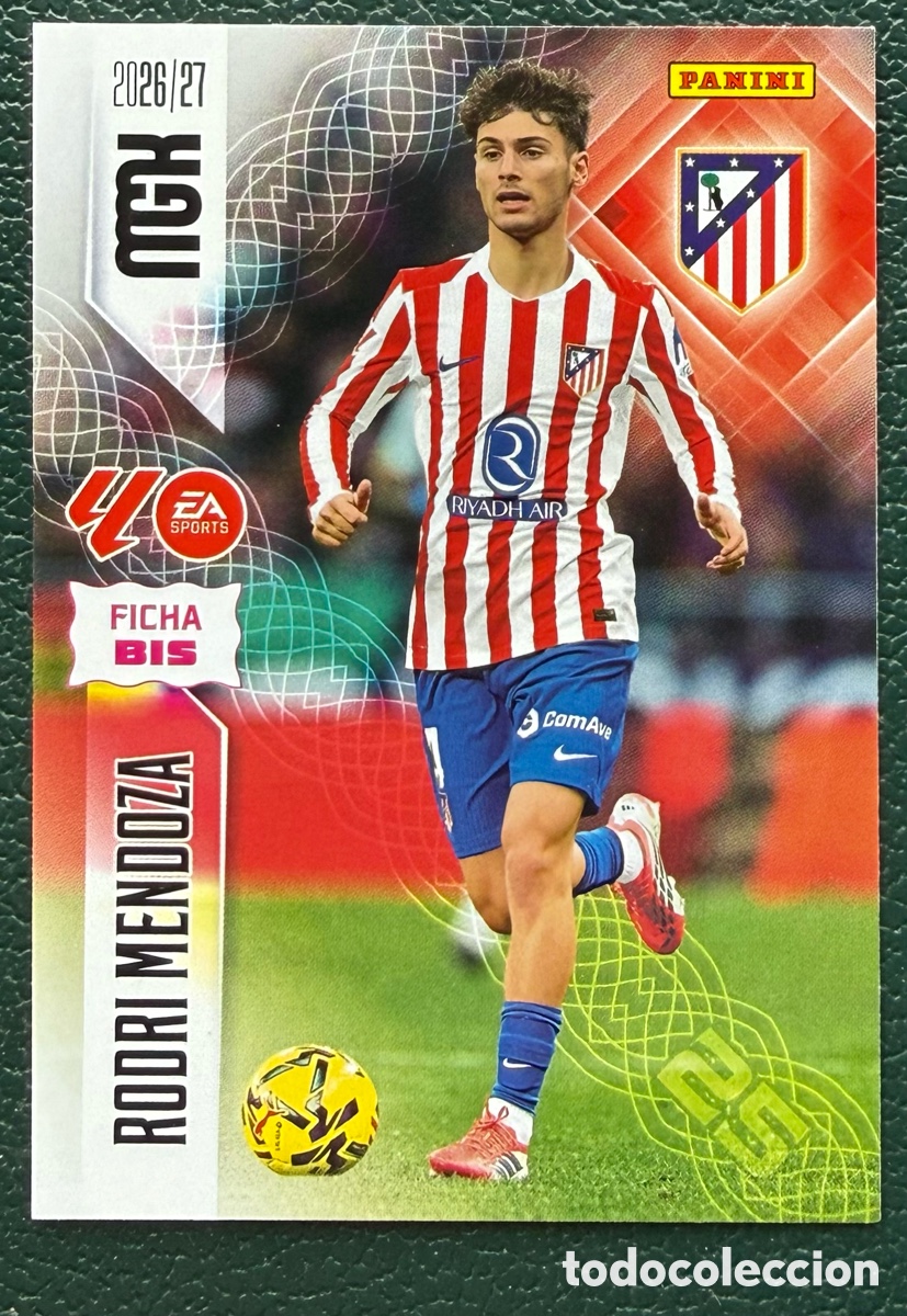 Fu&szlig;ball-Sticker: 63 BIS RODRI MENDOZA ATLETICO DE MADRID FICHAS ALBUM MEGACRACKS 2026 2027 MGK 26 27