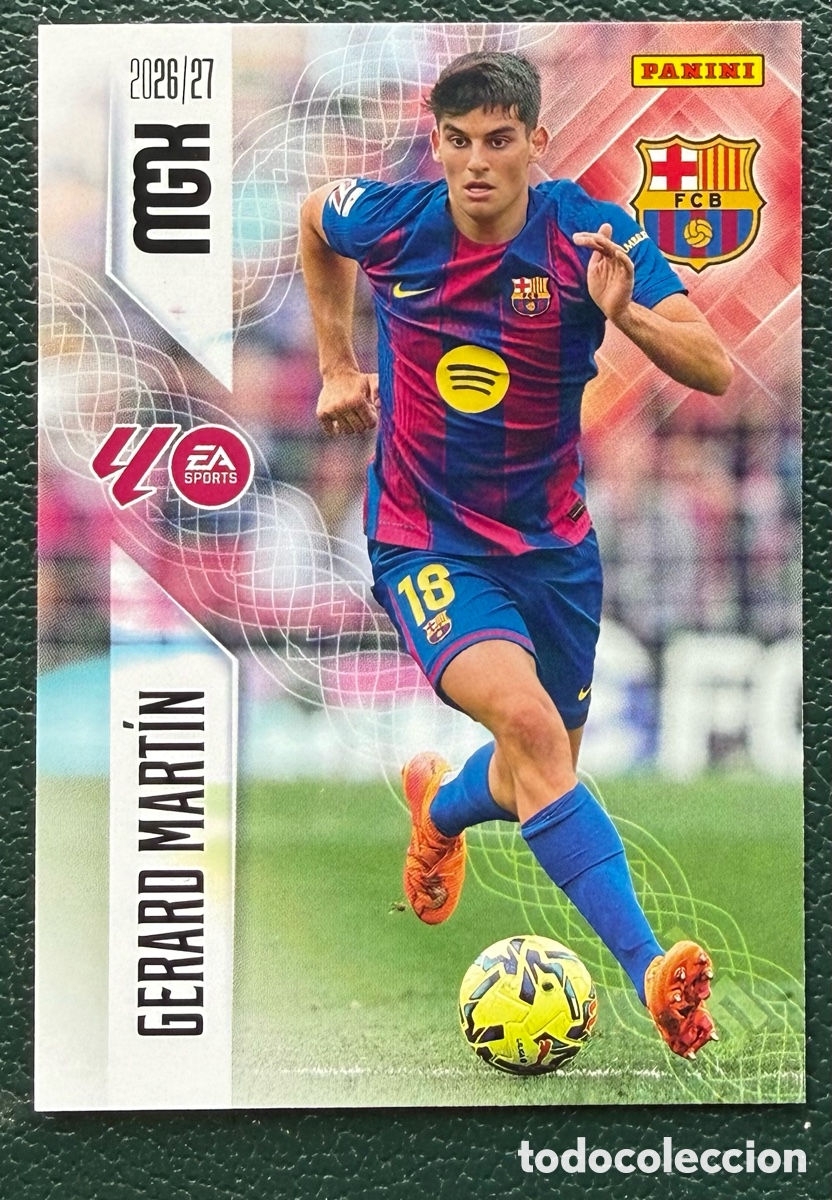 Fu&szlig;ball-Sticker: 77 GERARD MARTIN FC BARCELONA FICHAS ALBUM MEGACRACKS 2026 2027 MGK 26 27