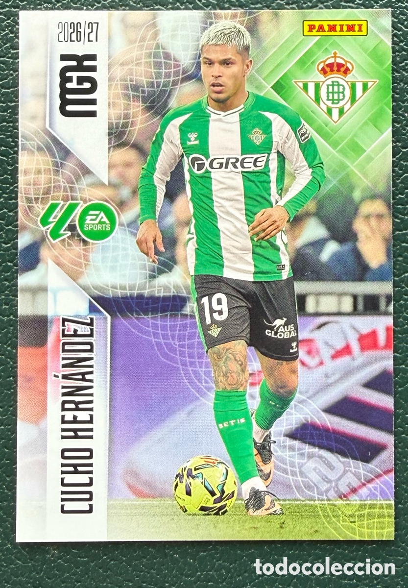 Fu&szlig;ball-Sticker: 107 CUCHO HERNANDEZ REAL BETIS FICHAS ALBUM MEGACRACKS 2026 2027 MGK 26 27