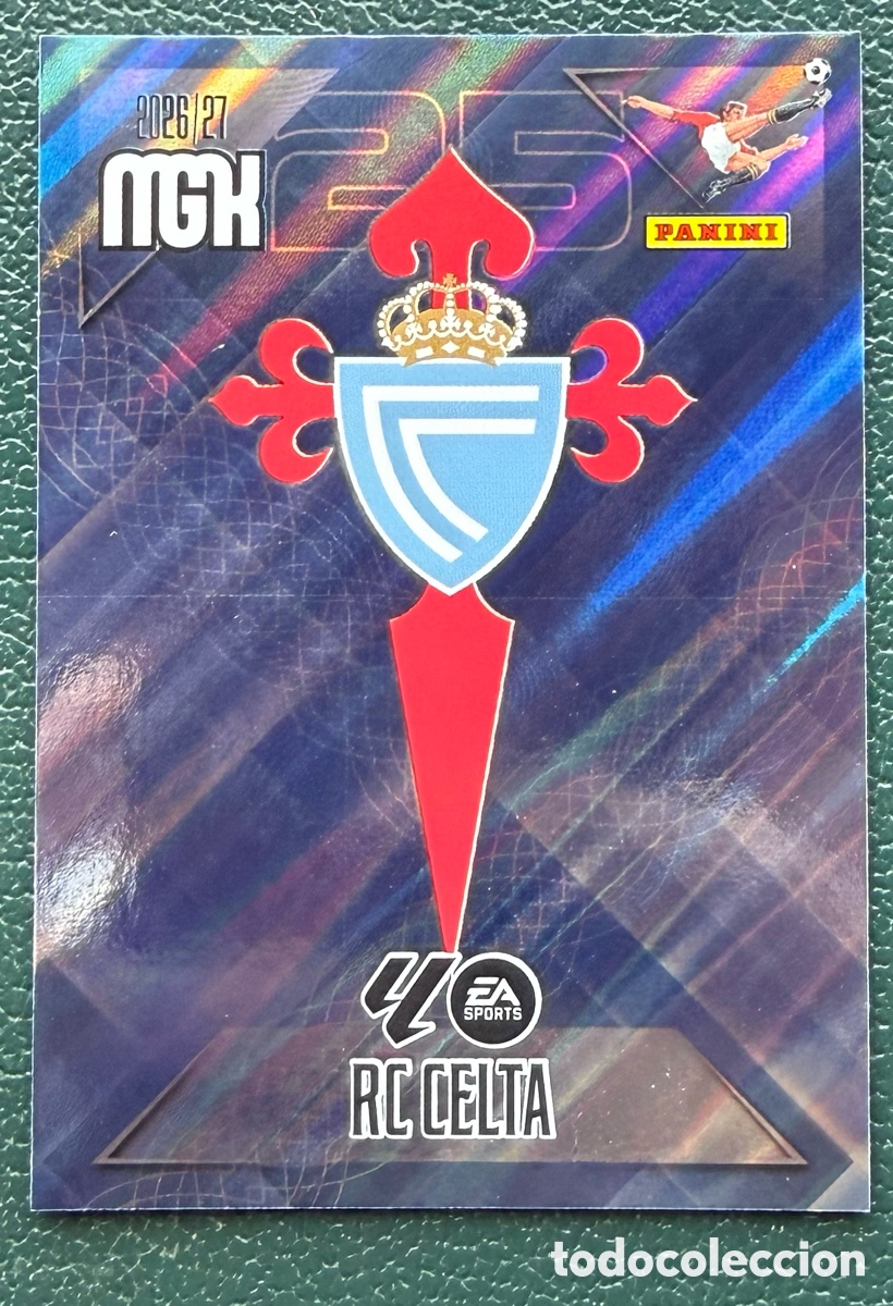 Fu&szlig;ball-Sticker: 109 ESCUDO CELTA DE VIGO FICHAS ALBUM MEGACRACKS 2026 2027 MGK 26 27