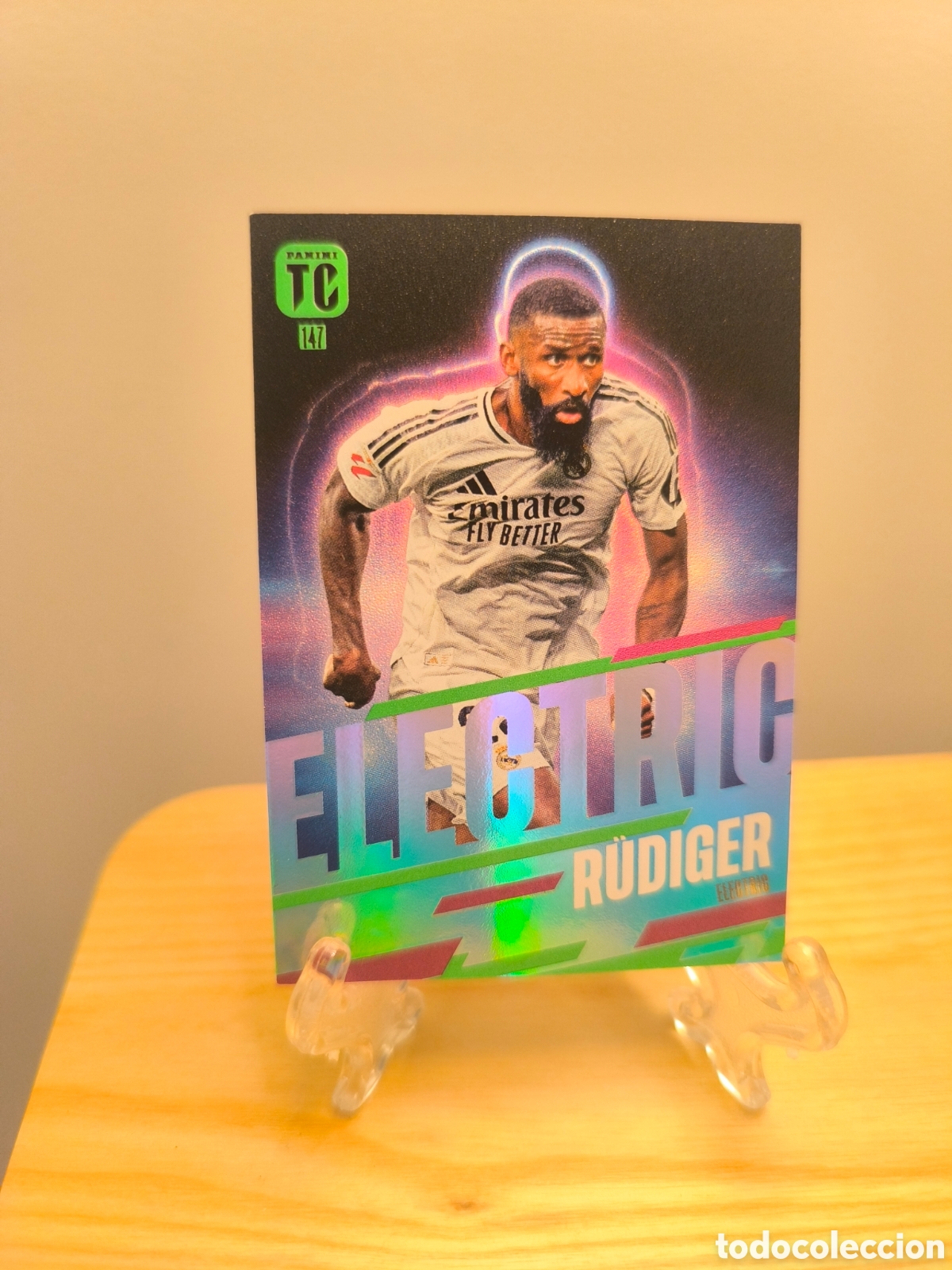 Cromos de f&uacute;tbol: Rudiger PANINI Top Class ELECTRIC Real Madrid