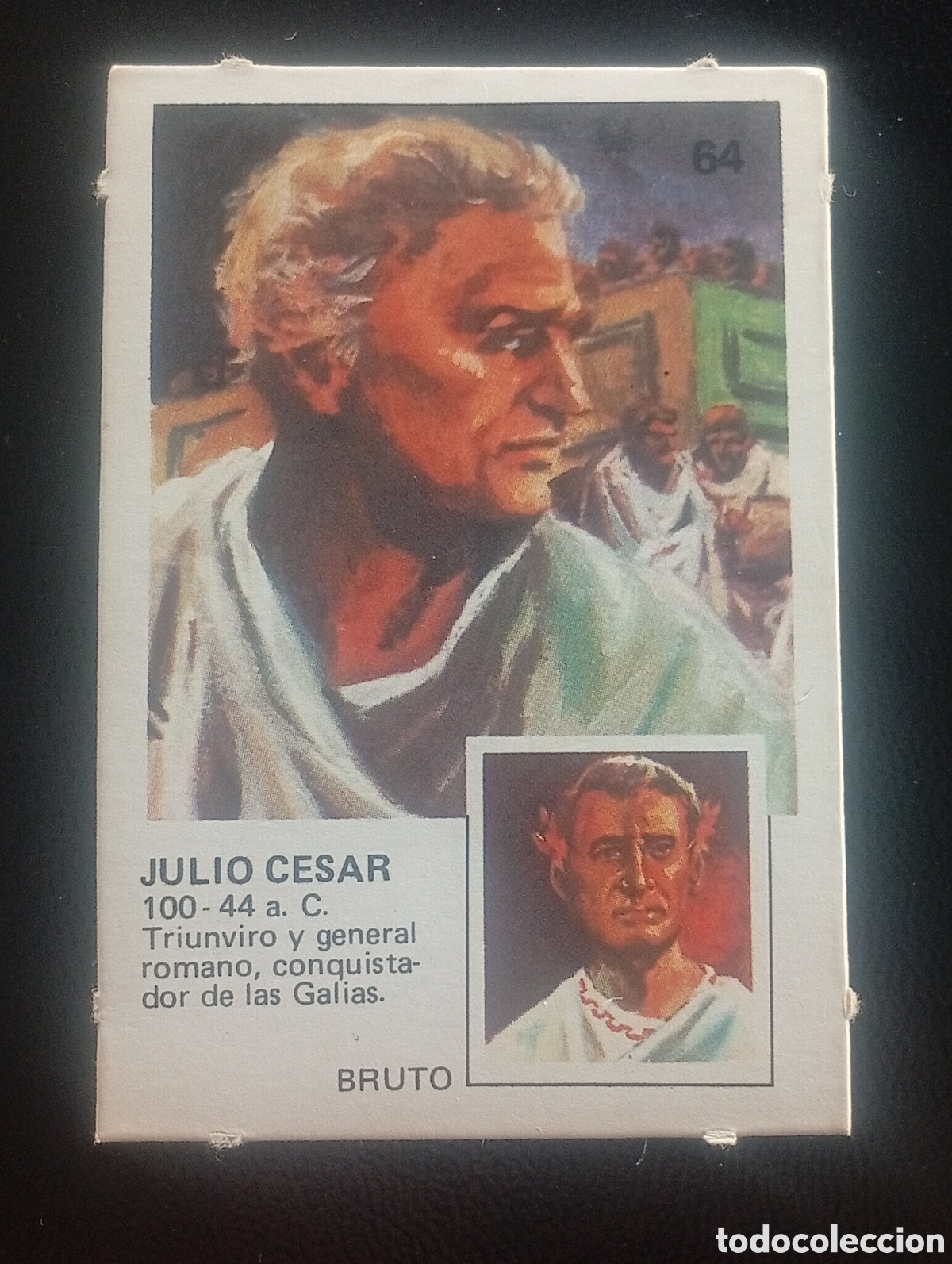 Cromos de f&uacute;tbol: 44 JULIO CESAR BRUTO ROMA YUPICROMOS YUPI CROMOS 1977 PASTELITOS ORTIZ PAREJAS FAMOSAS