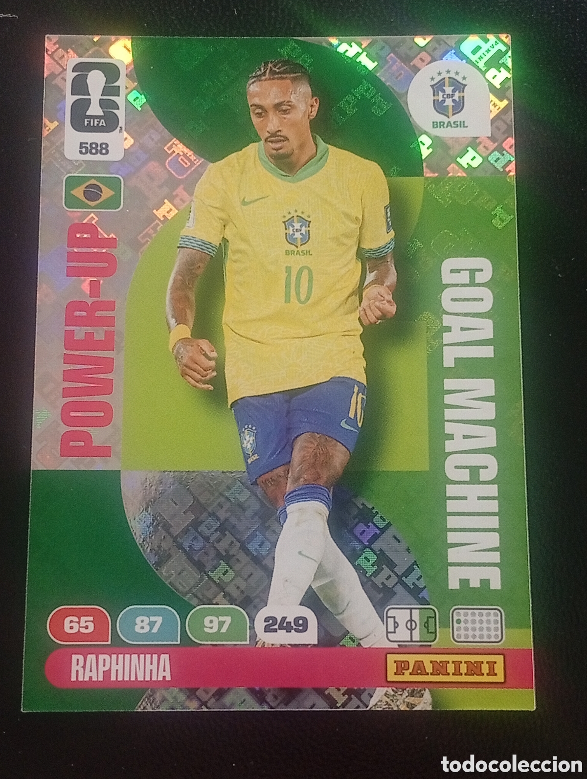 Cromos de f&uacute;tbol: 588 power up RAPHINHA BRASIL ADRENALYN WORLD CUP 2026 MUNDIAL FUTBOL CROMOS CARDS PANINI BARCELONA