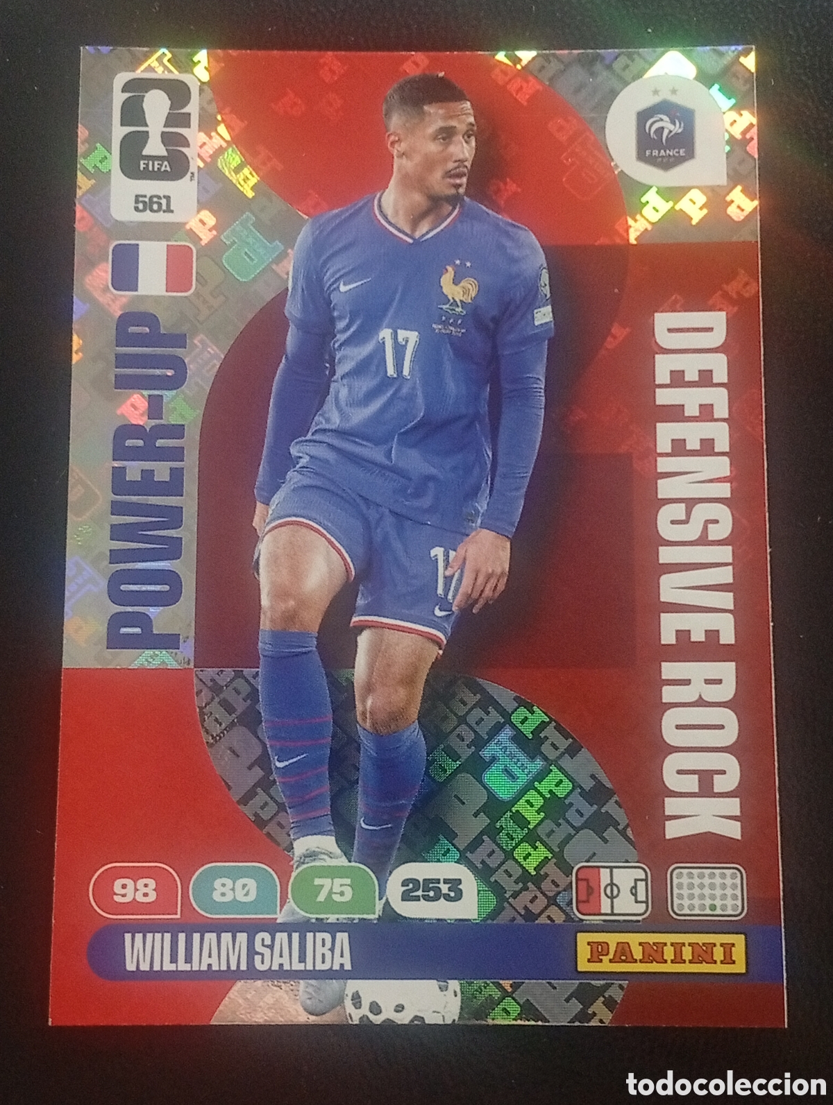 Cromos de f&uacute;tbol: 561 power up WILLIAM SALIBA FRANCIA ADRENALYN WORLD CUP 2026 MUNDIAL FUTBOL CROMOS CARDS PANINI