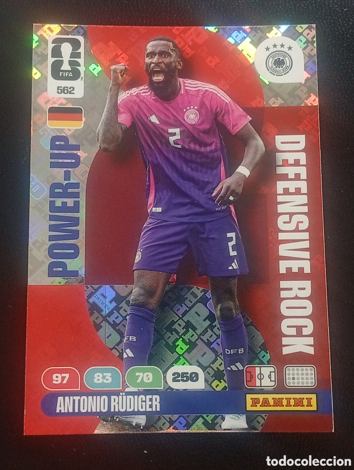Cromos de f&uacute;tbol: 562 power up R&Uuml;DIGER ALEMANIA GERMANY ADRENALYN WORLD CUP 2026 MUNDIAL FUTBOL CROMO CARD REAL MADRID