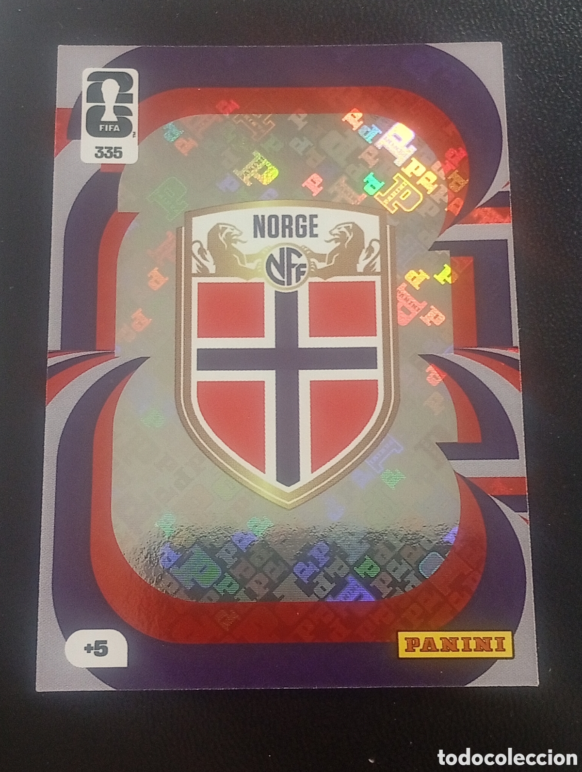 Cromos de f&uacute;tbol: 335 escudo NORUEGA NORGE ADRENALYN WORLD CUP 2026 MUNDIAL FUTBOL CROMO CARD