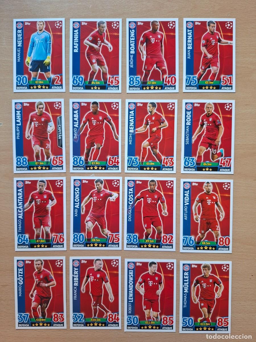 Cromos de f&uacute;tbol: LOTE 14 CROMOS BAYER MUNICH BAYERN MUNCHEN TOPPS MATCH ATTAX CHAMPIONS 2015 2016 15 16 RIBERY