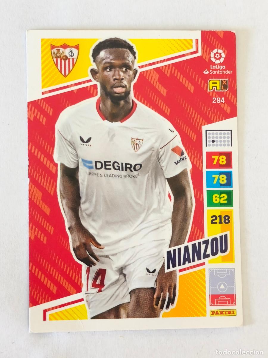 Cromos de f&uacute;tbol: ADRENALYN LA LIGA 2022 2023 PANINI - 294 NIANZOU - SEVILLA