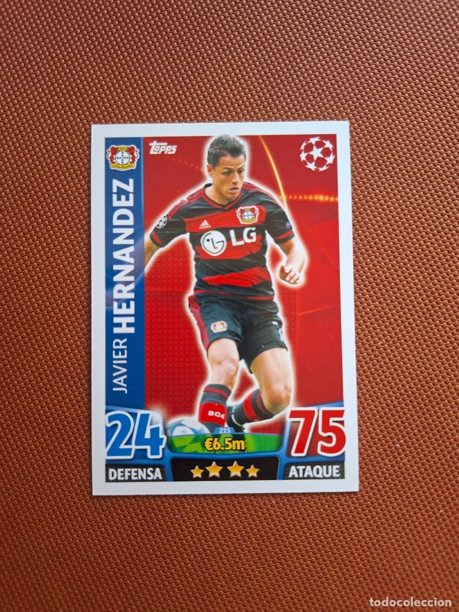 Cromos de f&uacute;tbol: 215 JAVIER HERNANDEZ CHICHARITO BAYER BAYERN LEVERKUSEN TOPPS MATCH ATTAX CHAMPIONS 2015 2016 15 16