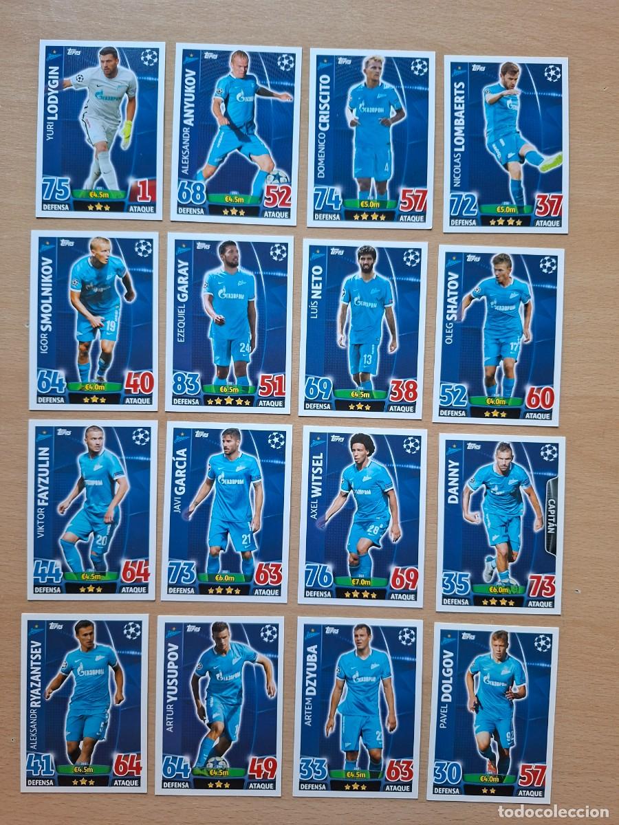 Cromos de f&uacute;tbol: LOTE 14 CROMOS ZENIT TOPPS MATCH ATTAX CHAMPIONS 2015 2016 15 16 HAZARD XHAKA