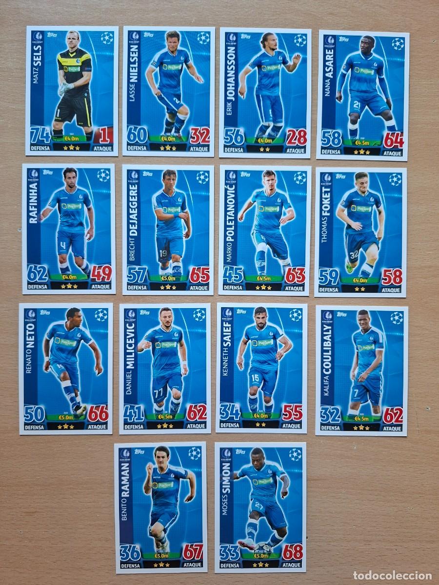 Cromos de f&uacute;tbol: LOTE 14 CROMOS KAA GENT TOPPS MATCH ATTAX CHAMPIONS LEAGUE 2015 2016 15 16 SELS FOKET NETO SAIEF