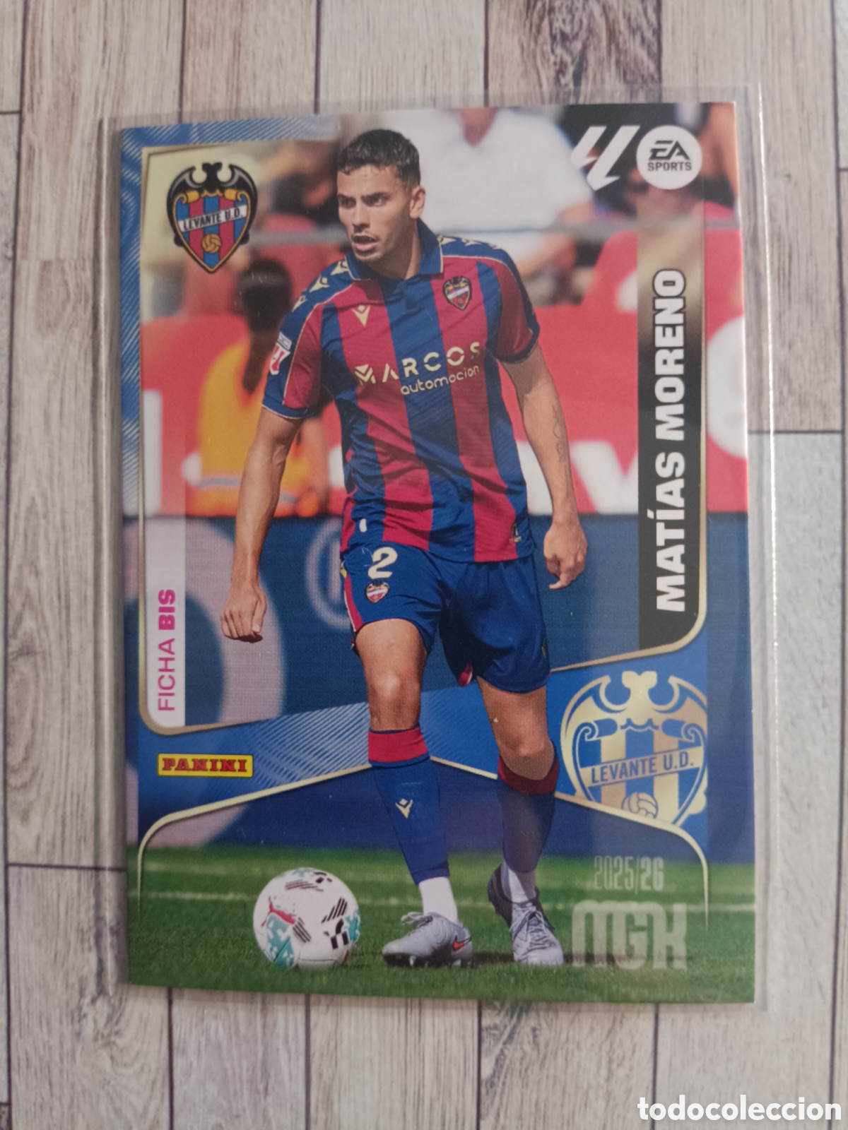 Cromos de f&uacute;tbol: 203 BIS MAT&Iacute;AS MORENO LAST MOMENT LEVANTE LIGA MEGACRACKS 2025 2026 PANINI MGK 25 26
