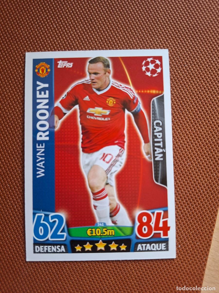 Cromos de f&uacute;tbol: 341 WAYNE ROONEY MANCHESTER UNITED TOPPS MATCH ATTAX CHAMPIONS LEAGUE 2015 2016 15 16