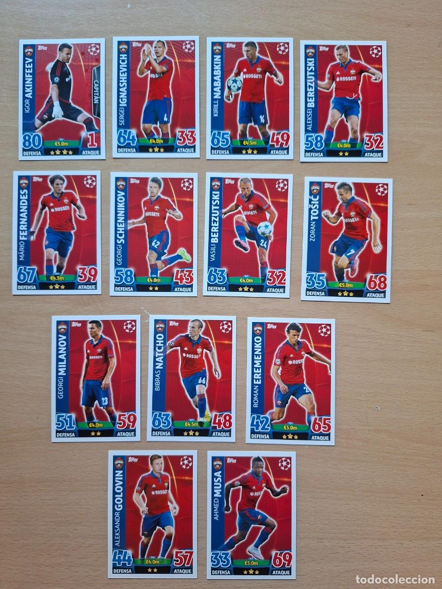 Cartes &agrave; collectionner de Football: LOTE 13 CROMOS CSKA MOSKU TOPPS MATCH ATTAX CHAMPIONS LEAGUE 2015 2016 15 16 MUSA GOLOVIN NATCHO