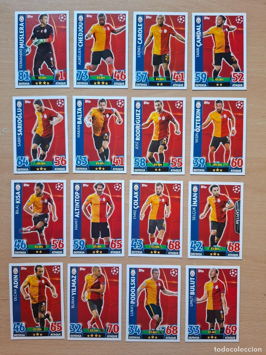 Cromos de f&uacute;tbol: LOTE 16 CROMOS GALATASARAY TOPPS MATCH ATTAX CHAMPIONS LEAGUE 2015 2016 15 16 PODOLSKI BALTA ADIN