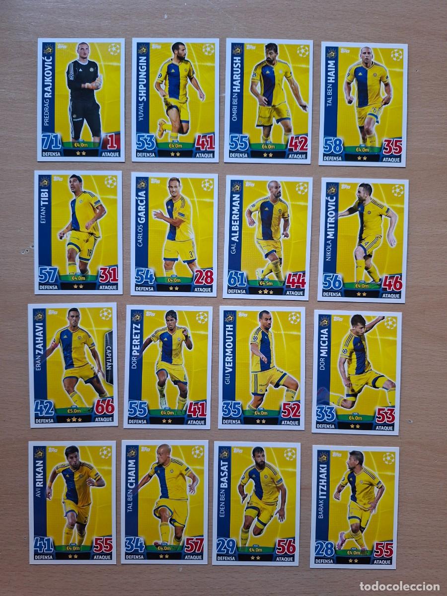 Cromos de f&uacute;tbol: LOTE 16 CROMOS MACCABI TEL-AVIV TOPPS MATCH ATTAX CHAMPIONS LEAGUE 2015 2016 15 16 TIBI HAIM RIKAN