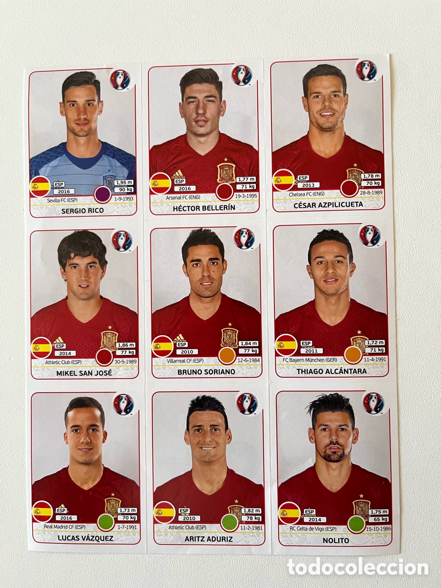 Cromos de f&uacute;tbol: Actualizacion update set Eurocopa 2016- Espa&ntilde;a-Euro-Spain- Panini