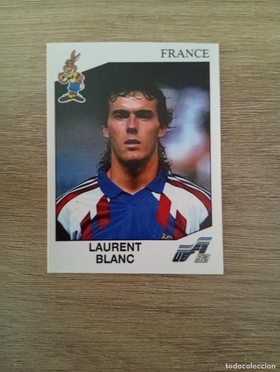 Cromos de f&uacute;tbol: LAURENT BLANC 49 FRANCIA PANINI EUROCOPA EURO 1992 92 NUNCA PEGADO SIN PEGAR