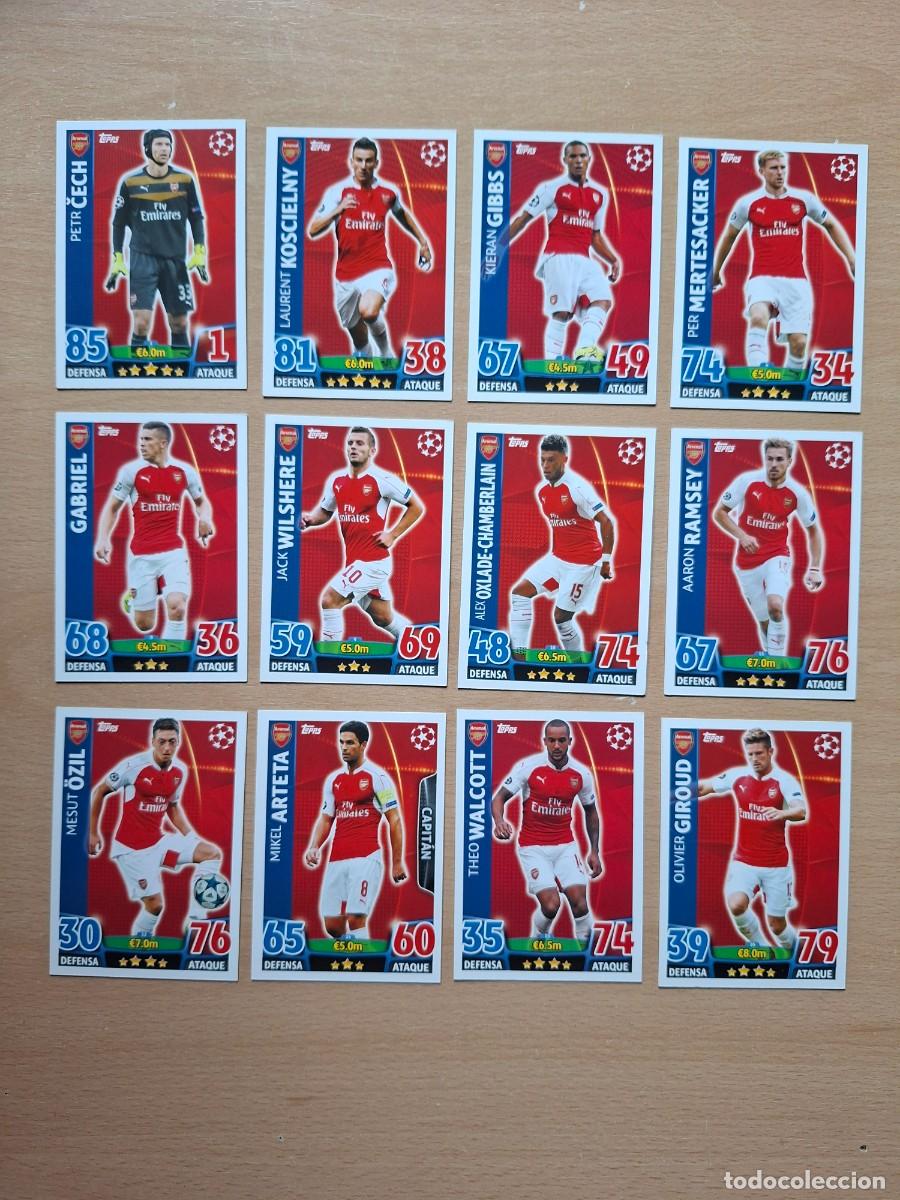 Cromos de f&uacute;tbol: LOTE 12 CROMOS ARSENAL TOPPS MATCH ATTAX CHAMPIONS 2015 2016 15 16 ARTETA GIROUD OZIL GIBBS CECH