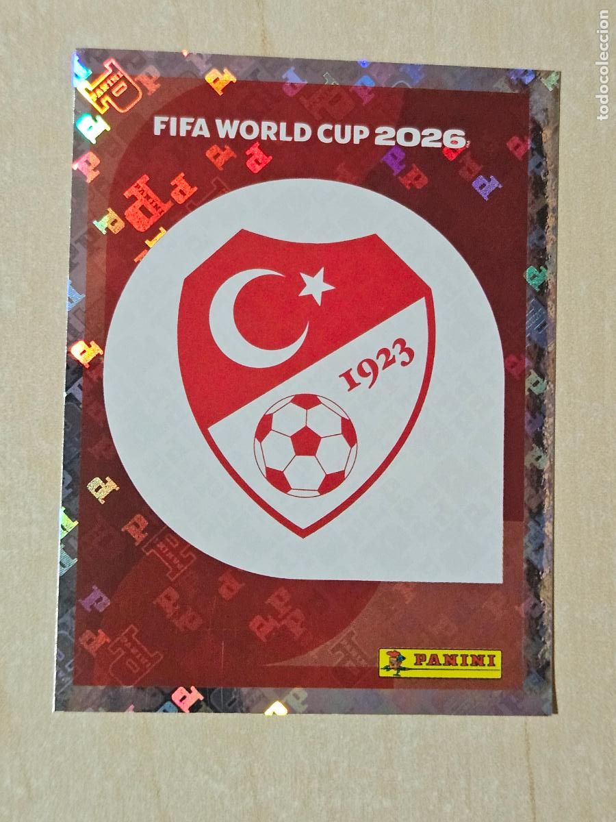 Cromos de f&uacute;tbol: CROMO TUR1 TUR 1 ESCUDO TURQUIA - MUNDIAL FIFA WORLD CUP 2026 STICKER PANINI SIN PEGAR