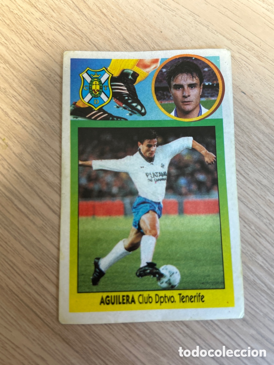 Cromos de f&uacute;tbol: AGUILERA TENERIFE FICHAJE 14 ADHESIVO LIGA ESTE 1993 1994 93 94 NUNCA PEGADO SIN PEGAR
