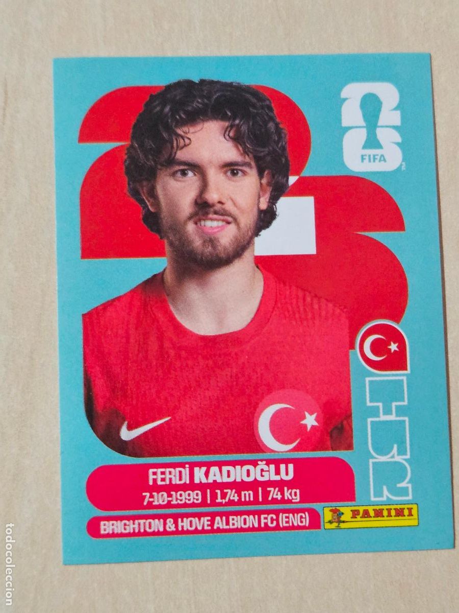 Cromos de f&uacute;tbol: CROMO TUR8 TUR 8 KADIOGLU TURQUIA - MUNDIAL FIFA WORLD CUP 2026 STICKER PANINI SIN PEGAR