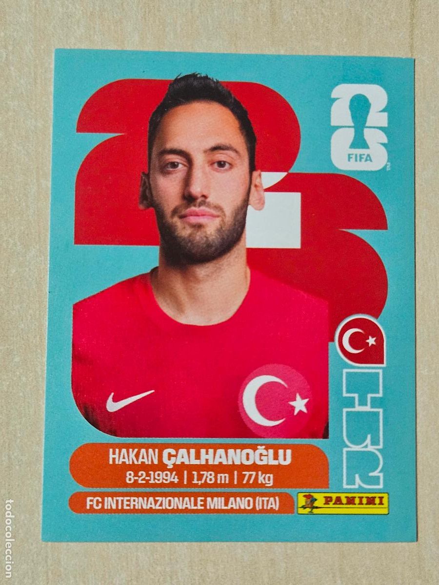 Cromos de f&uacute;tbol: CROMO TUR11 TUR 11 CALHANOGLU TURQUIA - MUNDIAL FIFA WORLD CUP 2026 STICKER PANINI SIN PEGAR