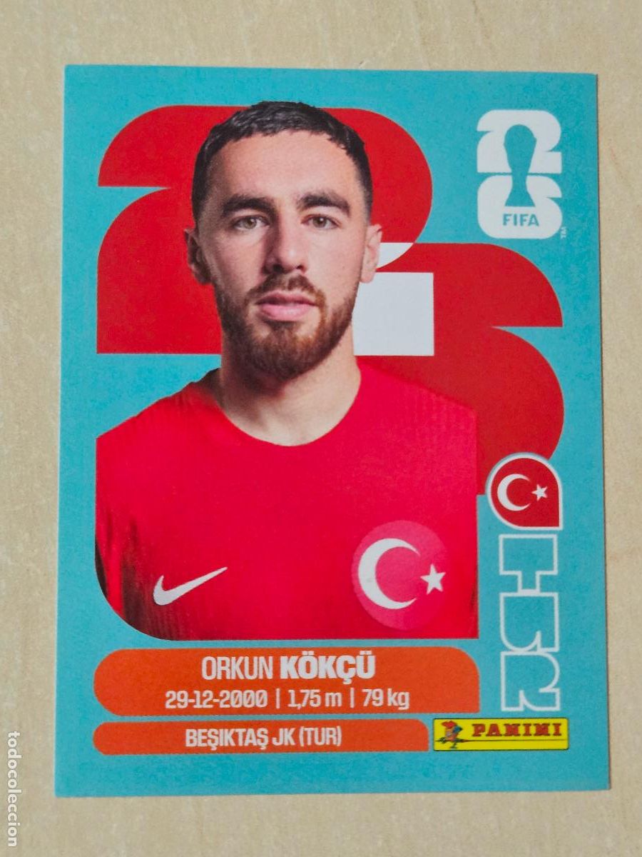 Cromos de f&uacute;tbol: CROMO TUR12 TUR 12 ORKUN KOKCU TURQUIA - MUNDIAL FIFA WORLD CUP 2026 STICKER PANINI SIN PEGAR