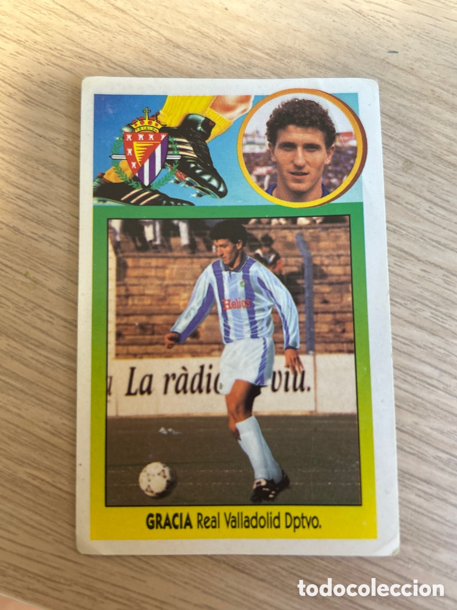 Cromos de f&uacute;tbol: GRACIA VALLADOLID COLOCA ADHESIVO LIGA ESTE 1993 1994 93 94 NUNCA PEGADO SIN PEGAR