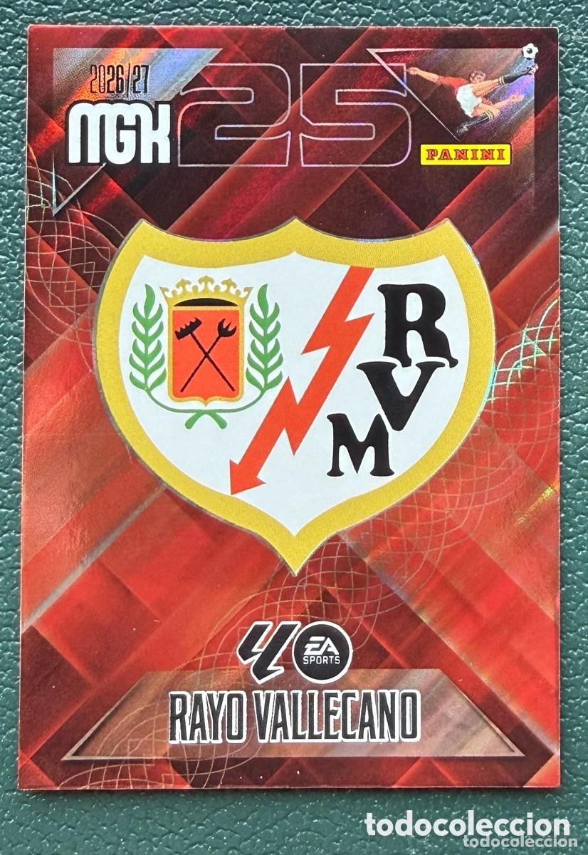 Cromos de f&uacute;tbol: 289 ESCUDO RAYO VALLECANO FICHAS ALBUM MEGACRACKS 2026 2027 MGK 26 27