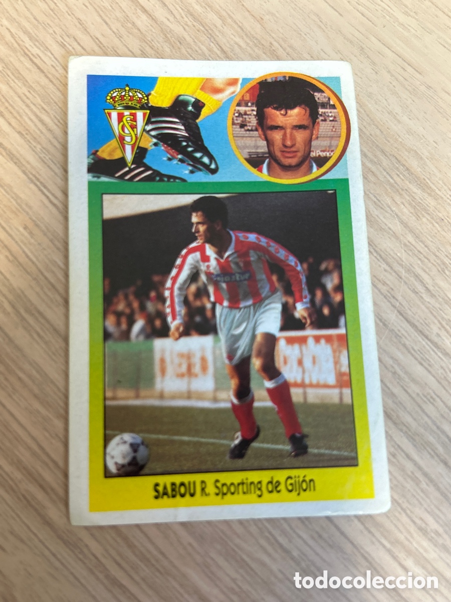Cromos de f&uacute;tbol: SABOU SPORTING DE GIJON FICHAJE 13 ADHESIVO LIGA ESTE 1993 1994 93 94 NUNCA PEGADO SIN PEGAR