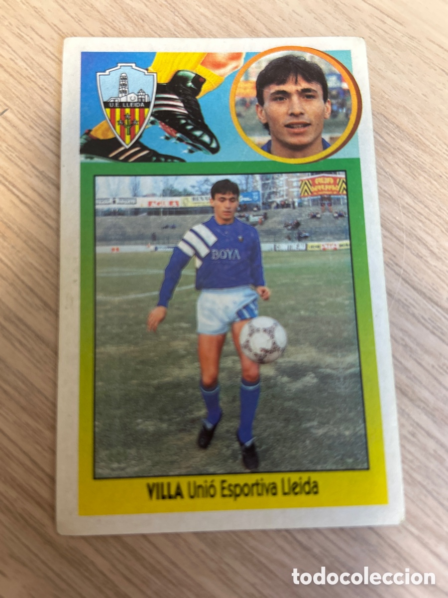 Cromos de f&uacute;tbol: VILLA LLEIDA COLOCA ADHESIVO LIGA ESTE 1993 1994 93 94 NUNCA PEGADO SIN PEGAR