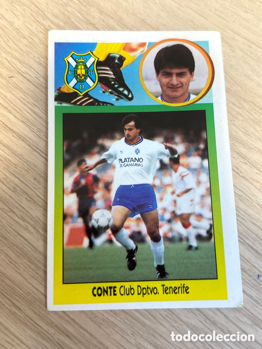Cromos de f&uacute;tbol: CONTE C. D. TENERIFE FICHAJE 15 ADHESIVO LIGA ESTE 1993 1994 93 94 NUNCA PEGADO SIN PEGAR