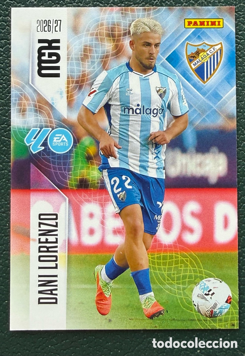Cromos de f&uacute;tbol: 245 DANI LORENZO MALAGA CF FICHAS ALBUM MEGACRACKS 2026 2027 MGK 26 27