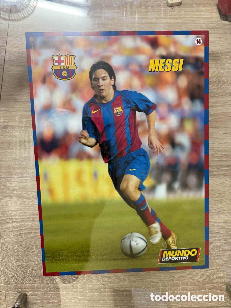 Fu&szlig;ball-Sticker: 2004-2005 dos l&aacute;minas MESSI ROOKIE FC BARCELONA N&ordm; 14 LAMINA MUNDO DEPORTIVO