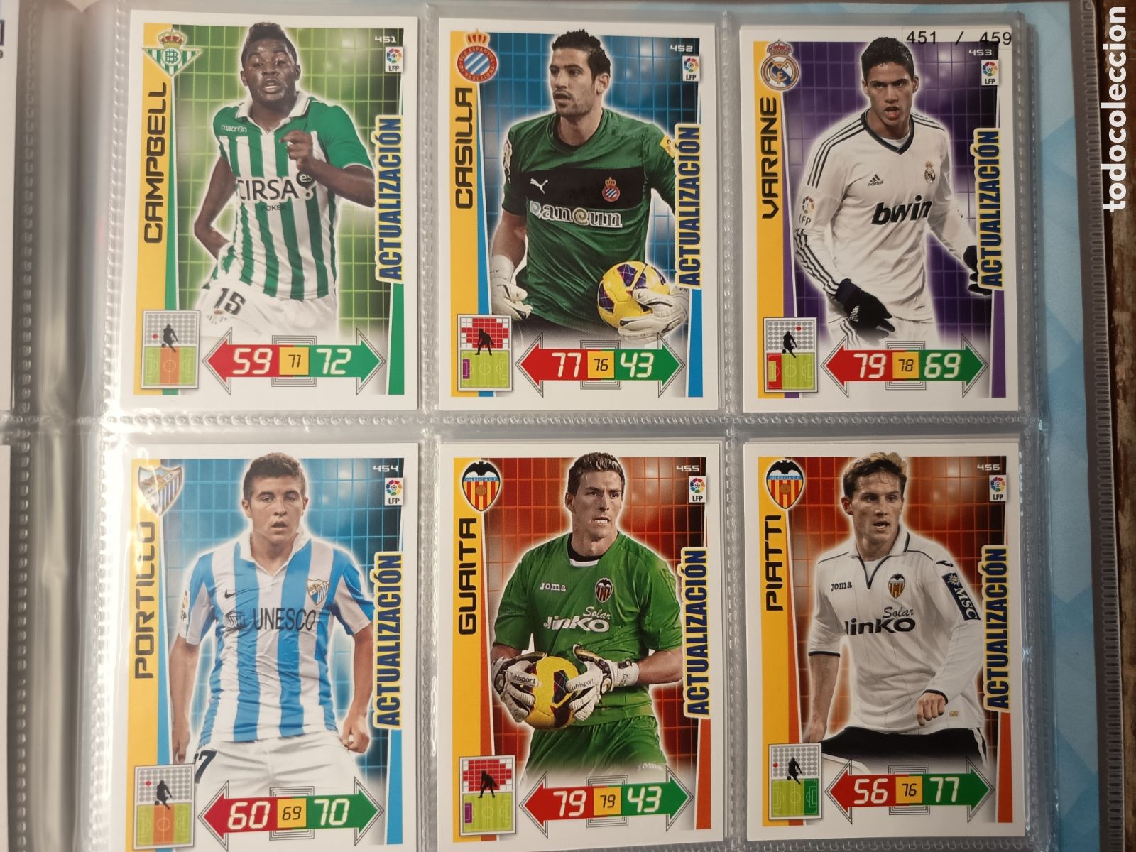 Cromos de f&uacute;tbol: ACTUALIZACION 452 CASILLA ADRENALYN XL LIGA 2012 2013 12-13