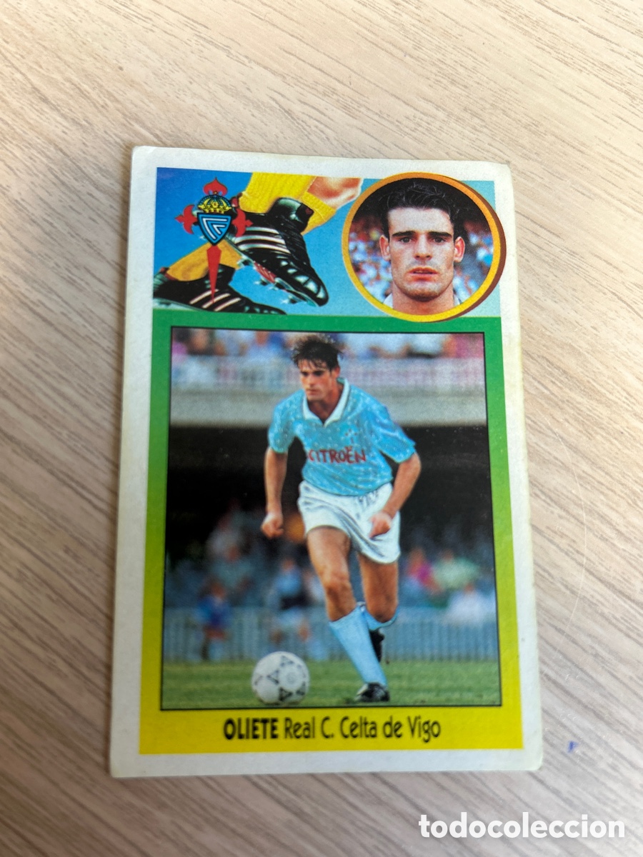 Cromos de f&uacute;tbol: OLIETE CELTA DE VIGO FICHAJE 30 ADHESIVO LIGA ESTE 1993 1994 93 94 NUNCA PEGADO SIN PEGAR