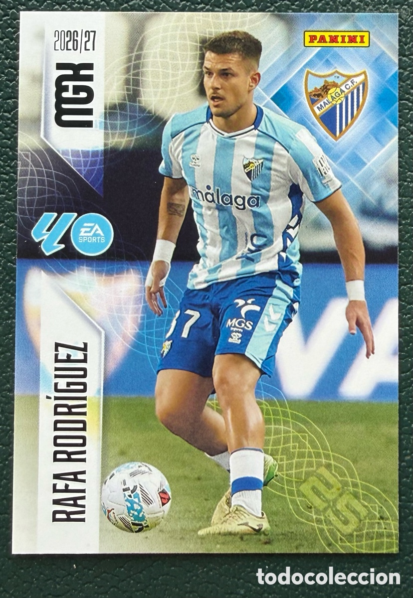Football Stickers: 246 RAFA RODRIGUEZ MALAGA CF FICHAS ALBUM MEGACRACKS 2026 2027 MGK 26 27