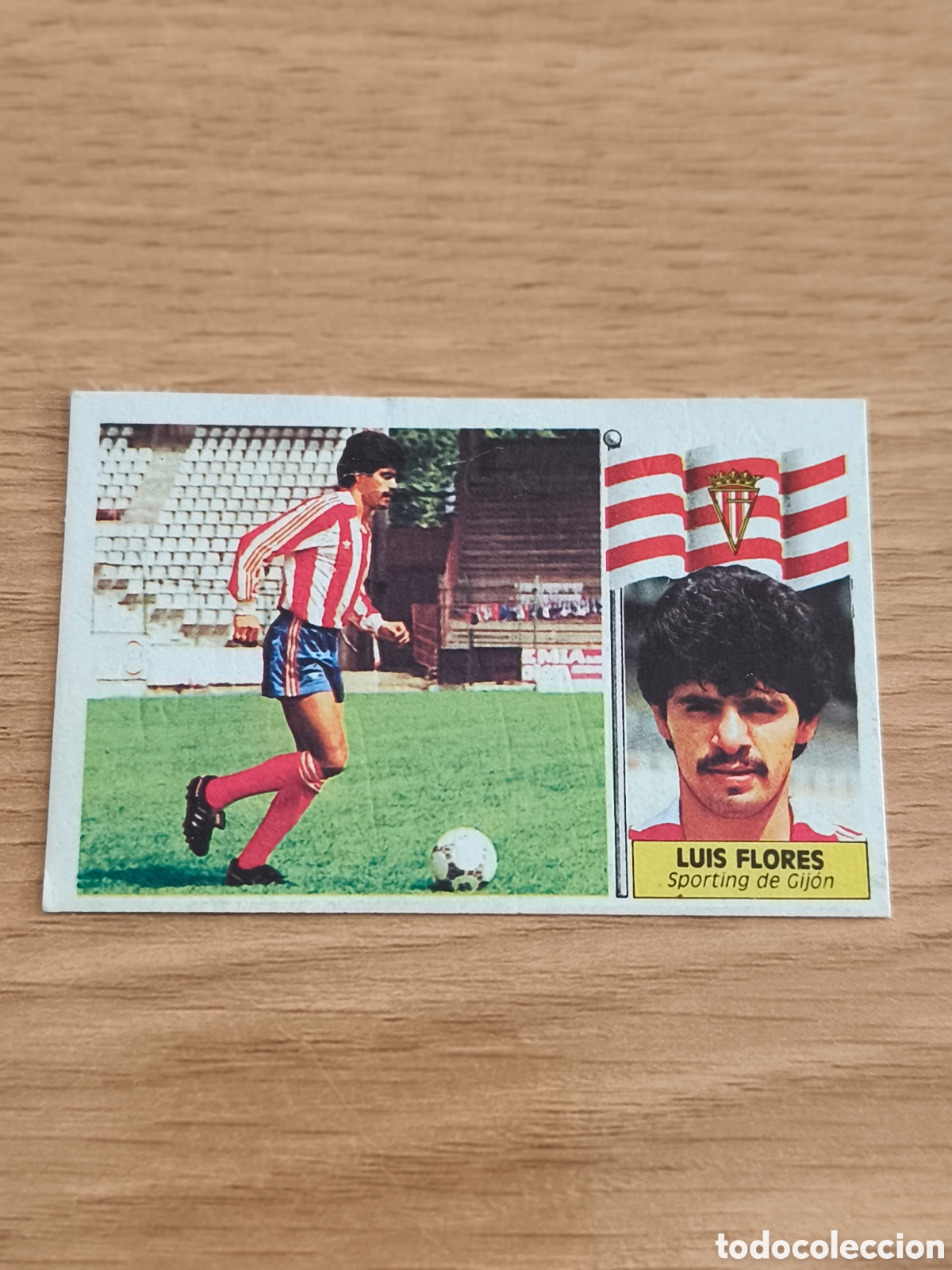 Cromos de f&uacute;tbol: Este liga 86/87 Luis Flores Coloca Sporting de Gijon Despegado