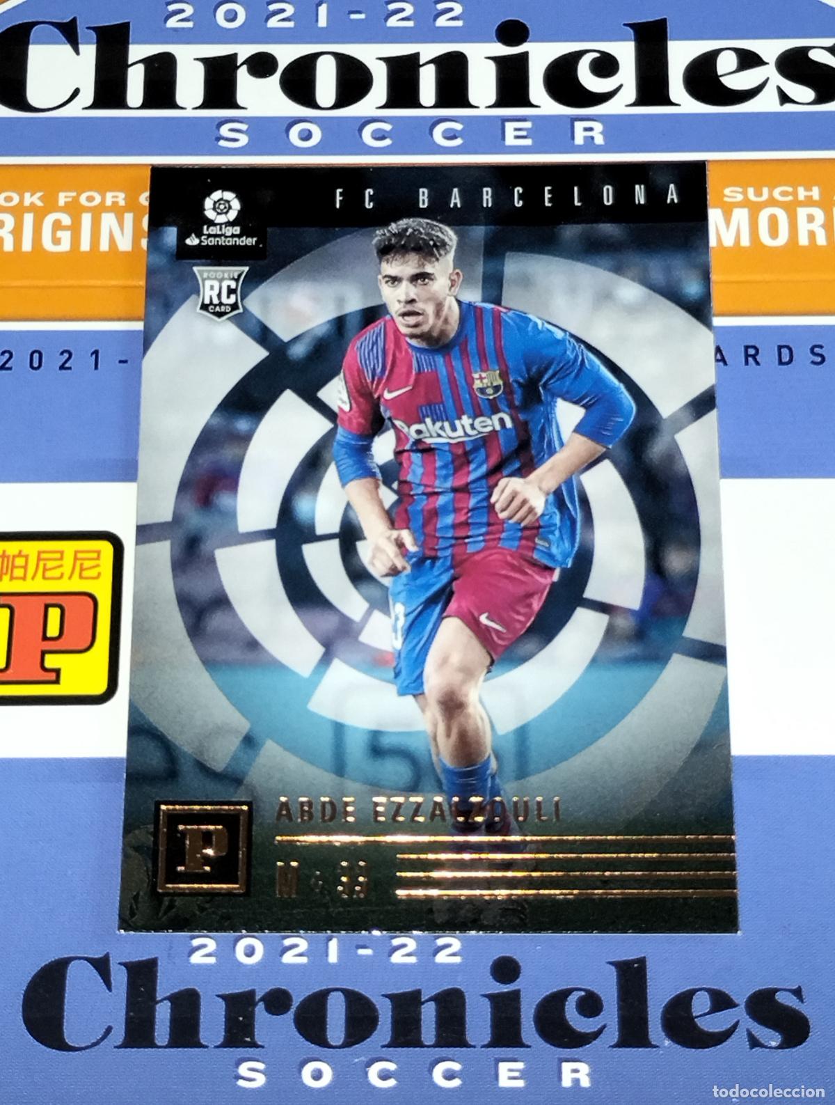 Figurine di Calcio: N&ordm; 28 ABDE EZZALZOULI RC ROOKIE FC BARCELONA CARD CHRONICLES LA LIGA SOCCER 2021 2022 21 22 PANINI