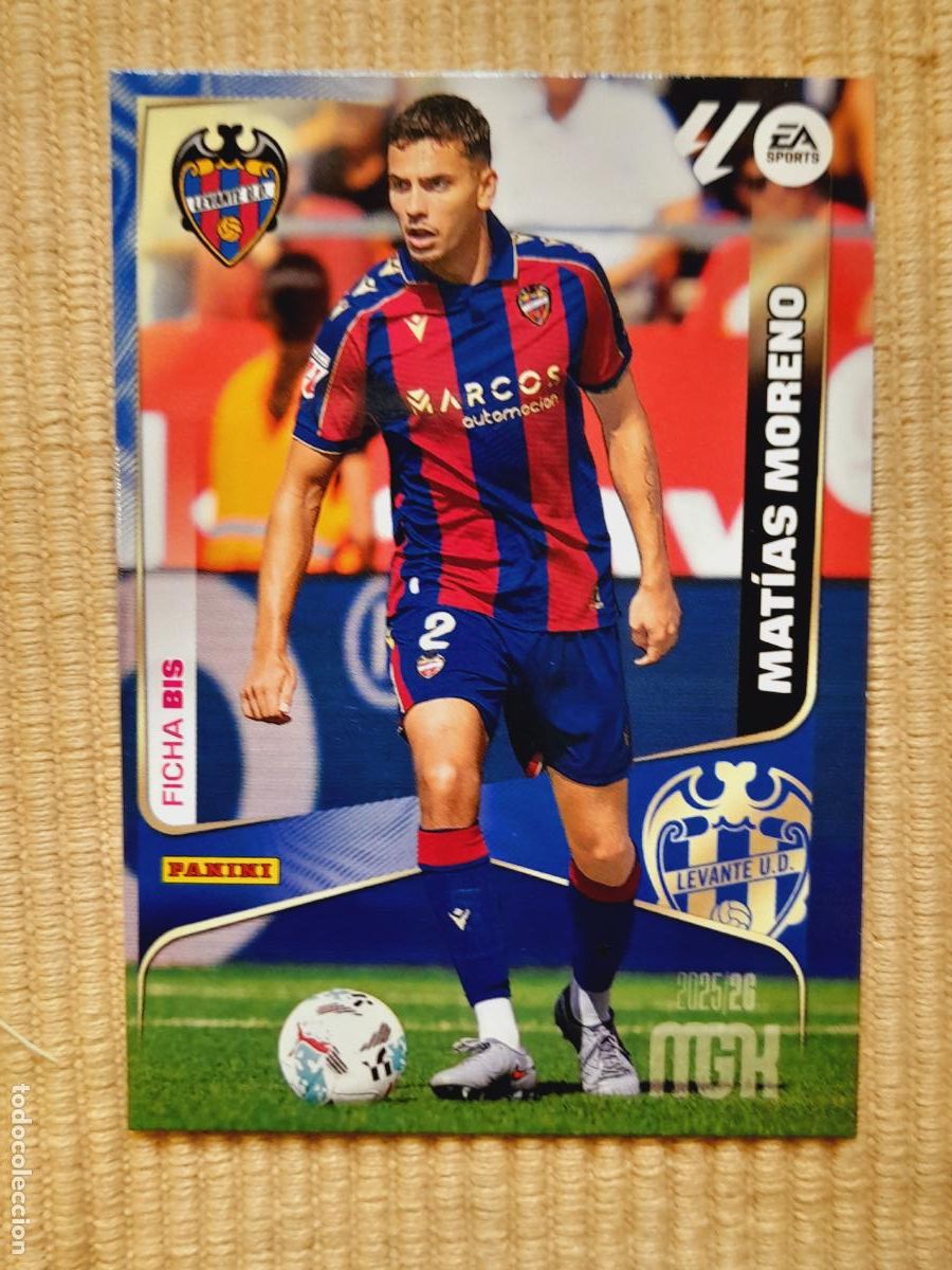 Cromos de Futebol: CARD 203 BIS MATIAS MORENO (FICHA BIS) LEVANTE UD LIGA 25-26 2025 2026 MEGACRACKS MGK