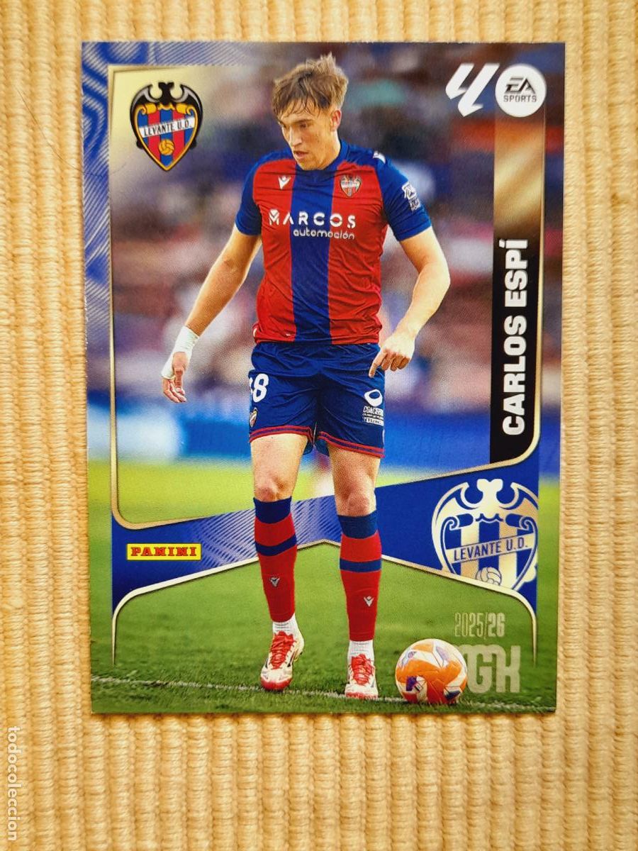 Cromos de f&uacute;tbol: CARD 215 CARLOS ESPI (LEVANTE UD) LIGA 25-26 2025 2026 MEGACRACKS MGK