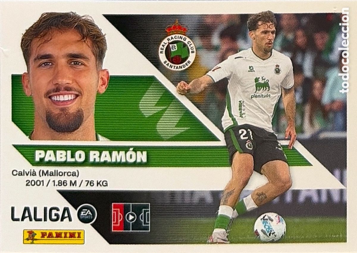 Cromos de Futebol: 6 BIS Pablo Ram&oacute;n -Coloca- (RACING SANTANDER) - COLECCIONES ESTE 2026/27 (PANINI)