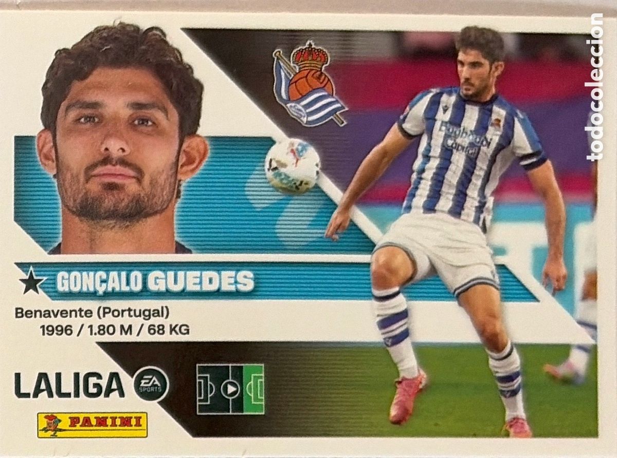 Cromos de f&uacute;tbol: 18.- Guedes (R. SOCIEDAD) - COLECCIONES ESTE 2026/27 (PANINI)